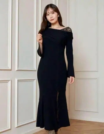 herlipto Peony Lace Knit Dress S 사이즈 블랙