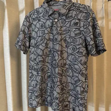 올 패턴 뉴발란스 골프 셔츠 BSTN1906 사이즈 4