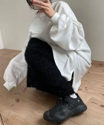mop skirt 허리밴딩 릴랙스 몹 스커트