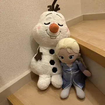 디즈니 올라프 안나 엘사 큰 봉제 인형