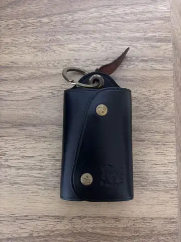 블랙 가죽 키케이스