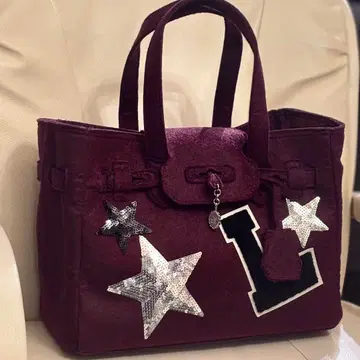 새상품급 LA COUSETTE 펠트 토트백 보르도