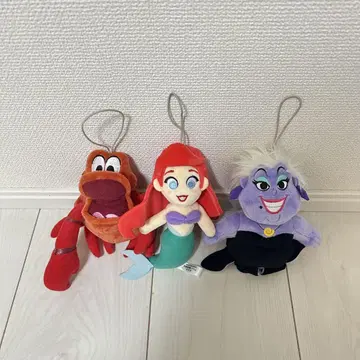 Disney 100 아리엘 세바스찬 어슐러 봉제 인형 키링
