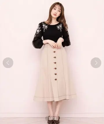 WILLSELECTION 스티치 머메이드 스커트