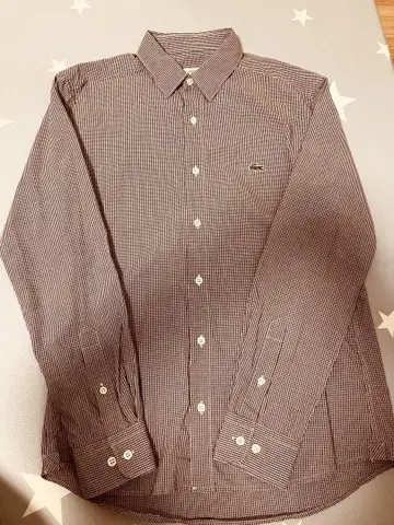 라코스테 라이브 긴팔 셔츠 체크 무늬 LACOSTE L!VE