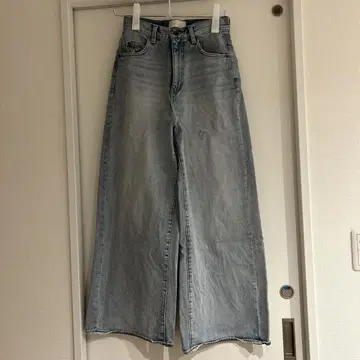 와이드 데님 라이트 블루 시루무린