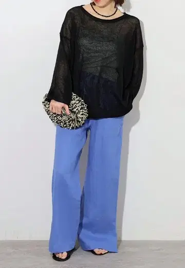 린넨 슬릿 이지 팬츠