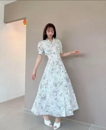 셔츠 원피스 꽃무늬 반팔 RESEXXY