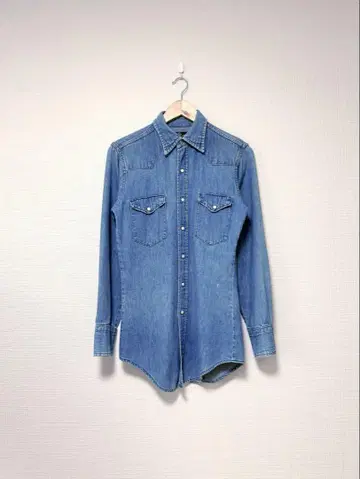 70s usa제 MAVERICK 뒷면 프린트 웨스턴 데님 셔츠