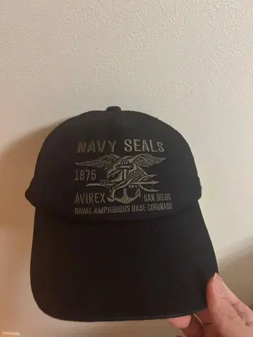 AVIREX NAVY SEALS 1975 모델 블랙 캡 아메카지