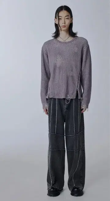 jentlouis Side zip Damaged knit