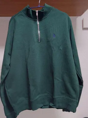 [ POLO ] 하프 지퍼 트레이닝복 그린 남성용 M 사이즈