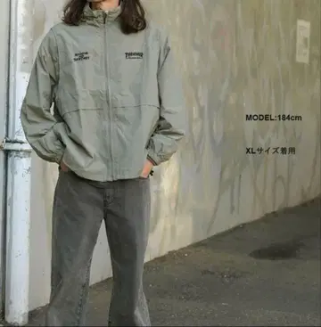 THRASHER 나일론 자켓 카키