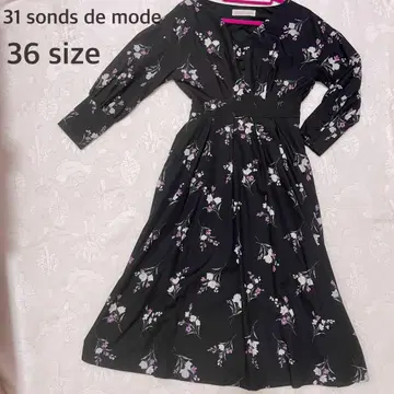 31sonds de mode 꽃무늬 롱 원피스 블랙 익명 배송