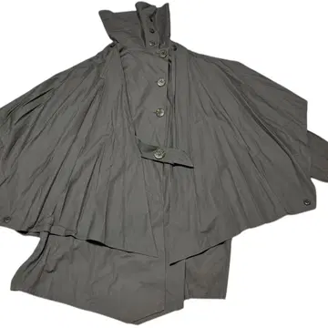 빈티지 5WAY 케이프 포함 트렌치코트 스탠드 카라