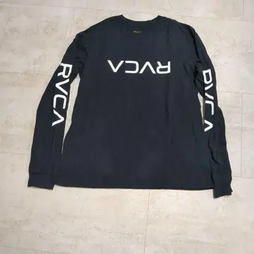 RVCA 블랙 롱 슬리브 T셔츠 M