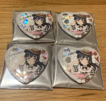 요시코 츠시마 러브 라이브! 선샤인!! GiGO 하트 캔뱃지 4개 세트