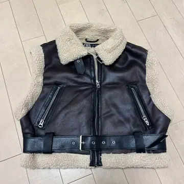 ZARA 브라운 무스탕 코트