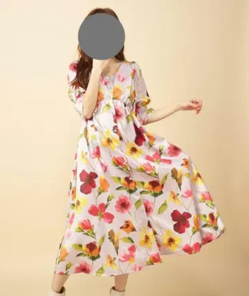 MIIA 꽃무늬 원피스 퍼플