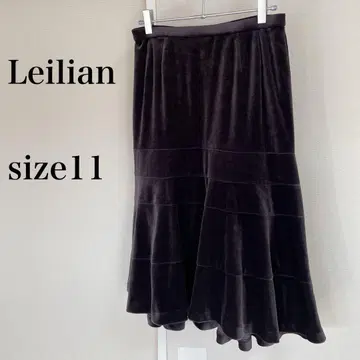 Leilian 다크 브라운 플레어 스커트 사이즈 11