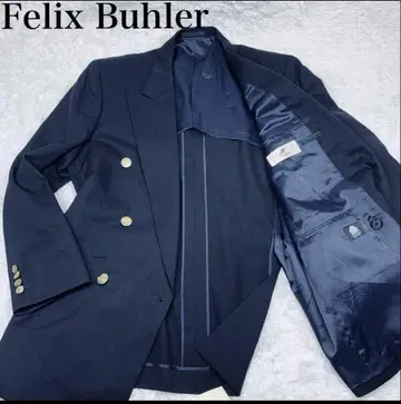 미니멀리스트 Felix Buhler 네이비 블레이저 골드 버튼 더블 자켓