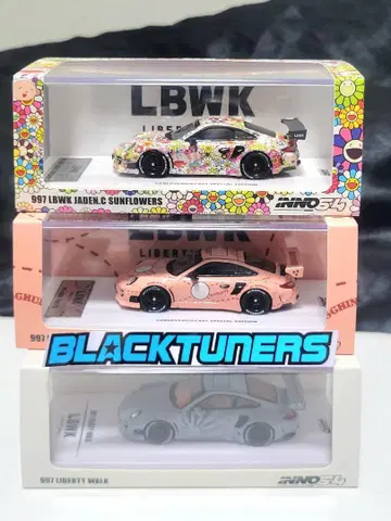 INNO64 한정판 LIBERTY WALK PORSCHE 미니카 3세트
