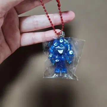 미야쿠미야쿠 글리터 파랑 캐릭터 볼체인 키링