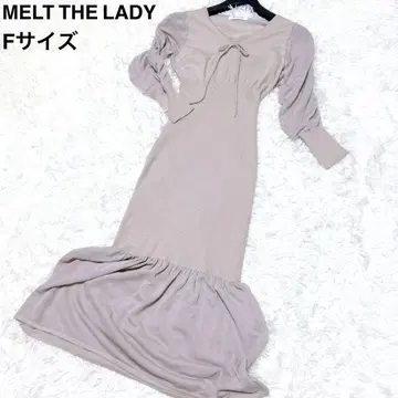 MELT THE LADY 이소재 도킹 리브 니트 머메이드 원피스