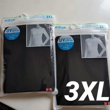 유니클로 AIRismUV컷 크루넥 긴팔 T셔츠 3XL 2매 실크