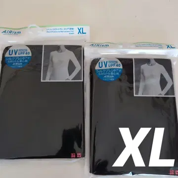 유니클로 AIRismUV컷 크루넥 T셔츠 XL 2장 실크 블렌드