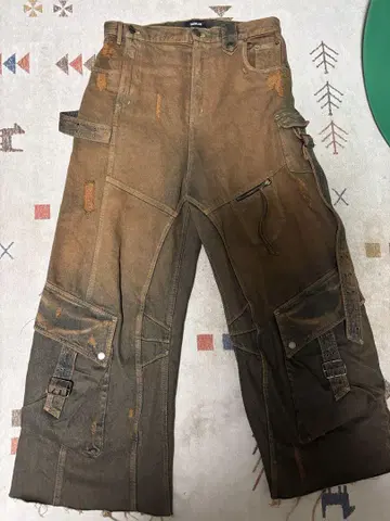 에곤라보 블리치 카고 데님 브라운