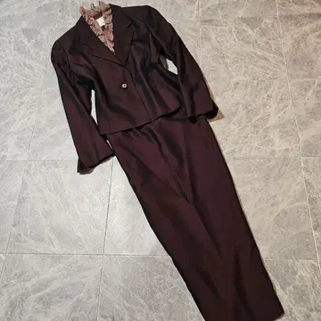 (2077) 레트로 다크 바이올렛 스커트 셋업