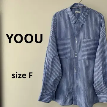 새상품급 [YOOU] 스트라이프 긴팔 셔츠