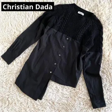 Christian Dada 크리스천 다다 케이블 니트 절개 셔츠
