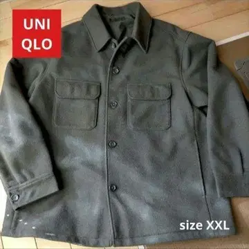 UNIQLO 다크 브라운 두꺼운 원단 커버올 코트 XXL