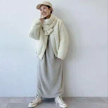 niko and 맥시 원피스 모드 노움코어 플리스 밀리터리