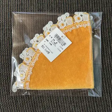 새상품 긴자와 레이스 시즌 타월 손수건 아침 식사 오렌지 서클 타월