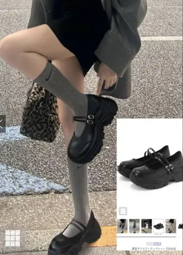통굽 더블 스트랩 신발[ci525
