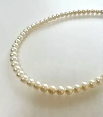담수 진주 목걸이 7.0-7.5mm 라운드 쉐이프 화이트 계열