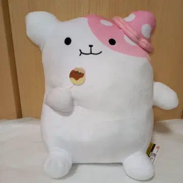 라운드원 한정판 버섯강아지 쫀득쫀득 쩝쩝 앉은 BIG 봉제 인형
