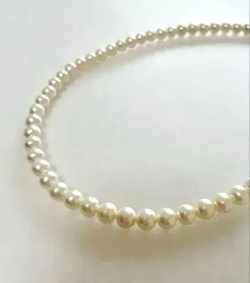 담수 진주 목걸이 7.0-7.5mm 라운드 쉐이프 화이트 계열