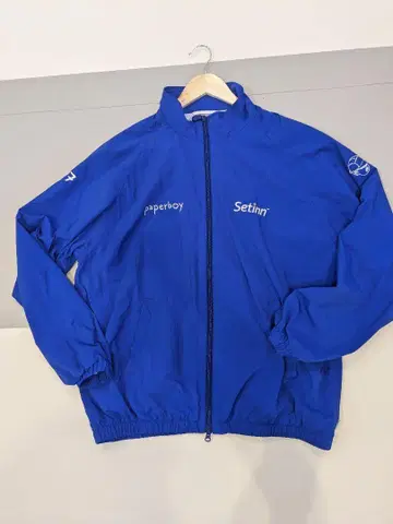 setinn x paper boy 콜라보 나일론 자켓 남성용 L 블루