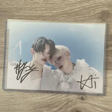 TXT LINE MUSIC 친필 사인 연준 휴닝카이
