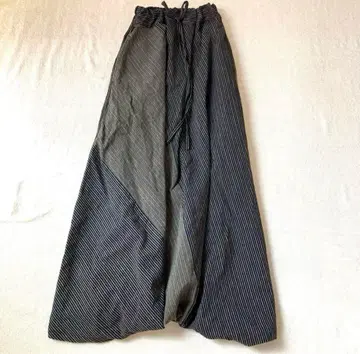 SOU SOU 후지 울 100% 사루엘 팬츠 스트라이프 L 남녀 공용