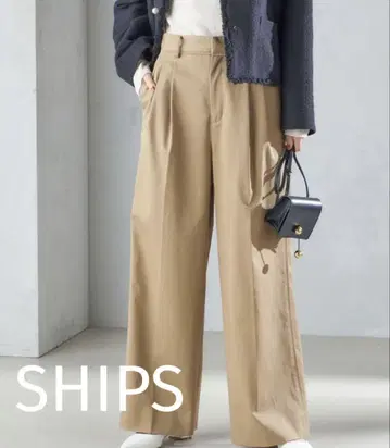 SHIPS 하이카운트 트윌 치노 턱 팬츠 38