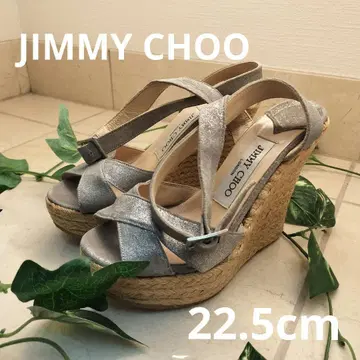 JIMMY CHOO 지미추 웨지솔 스트랩 샌들 22.5