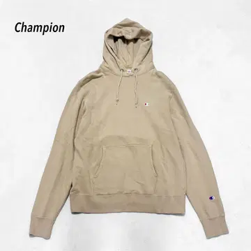 [ Champion ] 챔피온 빅백 스크립트 후드티 L 베이지