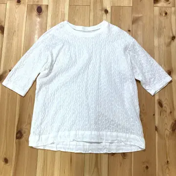 스탬프앤다이어리 자수 티셔츠 화이트