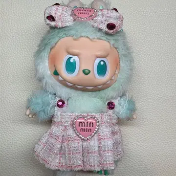 러브럽 옷 갈아입기 의류 핑크 트위드 하트 원피스 리본 여아 고급스러움