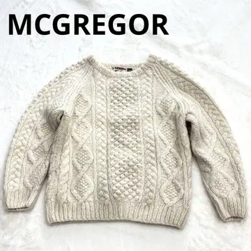 MCGREGOR 맥레거 케이블 짜임 아란 니트 두꺼운 원단 핸드 니트